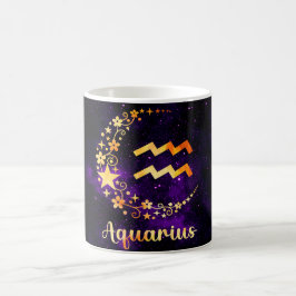 Taza Mágica Crea tu propia astrología Zodiac Aquarius