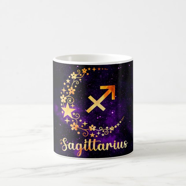 Taza Mágica Crea tu propia astrología Zodiac Sagittarius (Centro)