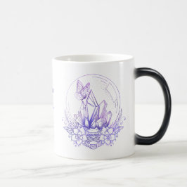 Taza Mágica Crea tu propia bola de cristal púrpura y flores
