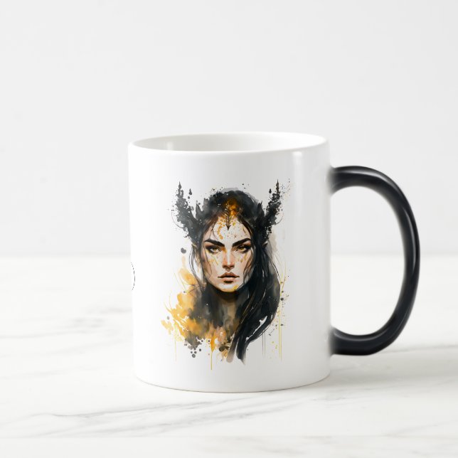 Taza Mágica Crea tu propia bruja amarilla (Derecha)