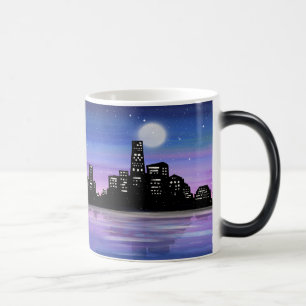 Taza Mágica Crea tu propia ciudad de noche sobre el agua