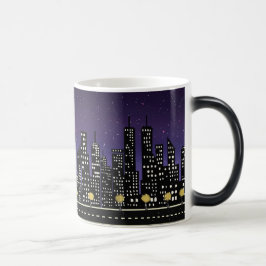 Taza Mágica Crea tu propia ciudad púrpura durante la noche
