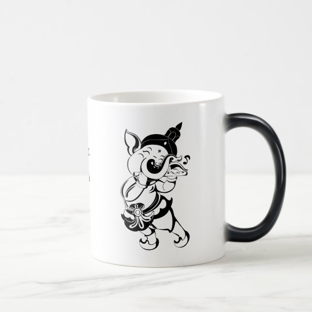 Taza Mágica Crea tu propia flauta de ganesh negra (Derecha)