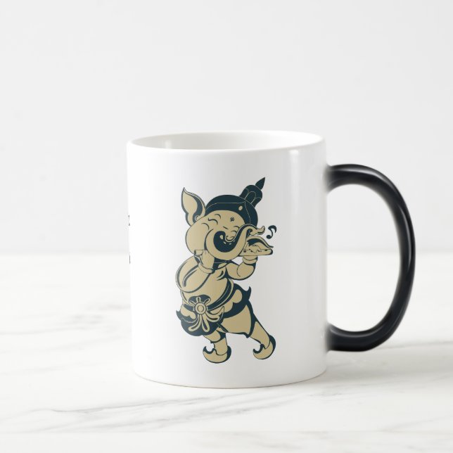 Taza Mágica Crea tu propia flauta verde y dorada para ganesh (Derecha)