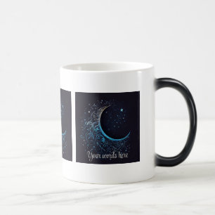 Taza Mágica Crea tu propia luna azul y dorada filigrana