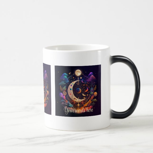 Taza Mágica Crea tu propia luna de arco iris y flor silvestre (Derecha)