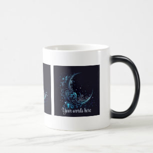 Taza Mágica Crea tu propia luna mística azul y plateada