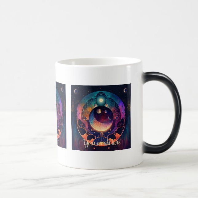 Taza Mágica Crea tu propia luna mística de arco iris creciente (Derecha)