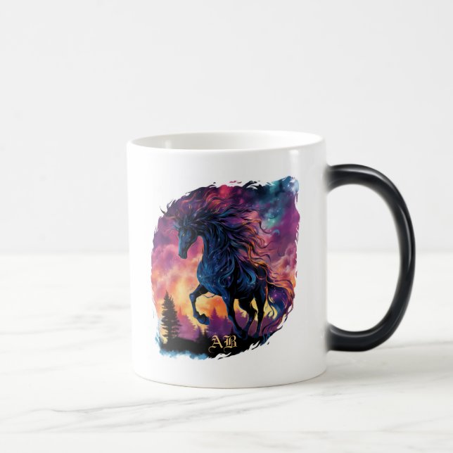 Taza Mágica Crea tu propia magia de caballo oscuro pirois (Derecha)