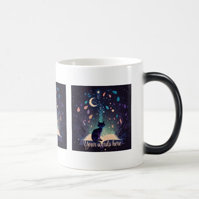 Taza Mágica Crea tu propia magia mística de gato negro (Derecha)
