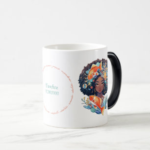 Taza Mágica Crea Tu Propia Mujer Afroamericana Piscis