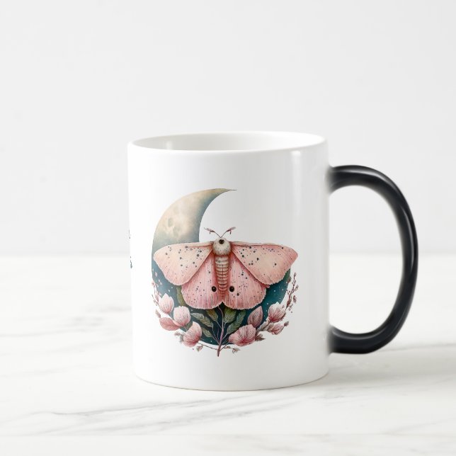 Taza Mágica Crea tu propia polilla y flores de luna rosada (Derecha)