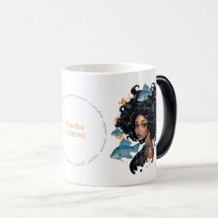Taza Mágica Crea Tu Propia Reina Afroamericana Piscis