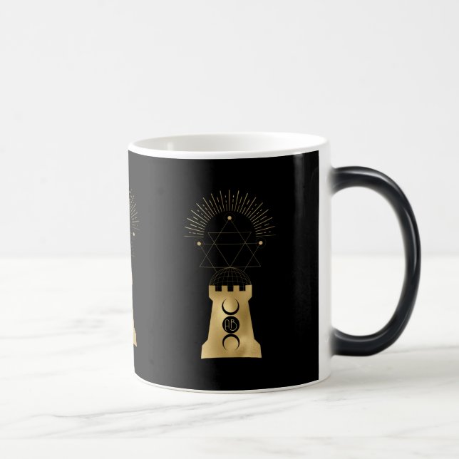 Taza Mágica Crea tu propia torre de luna de oro arcana (Derecha)