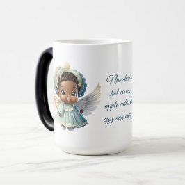 Taza Mágica Crea tu propio Ángel Chica negro lindo