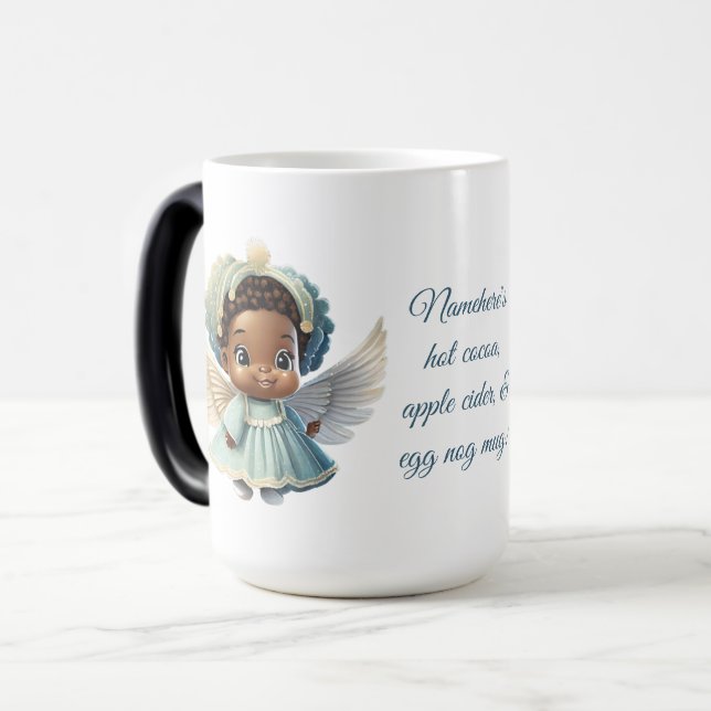 Taza Mágica Crea tu propio Ángel Chica negro lindo (Anverso izquierdo)