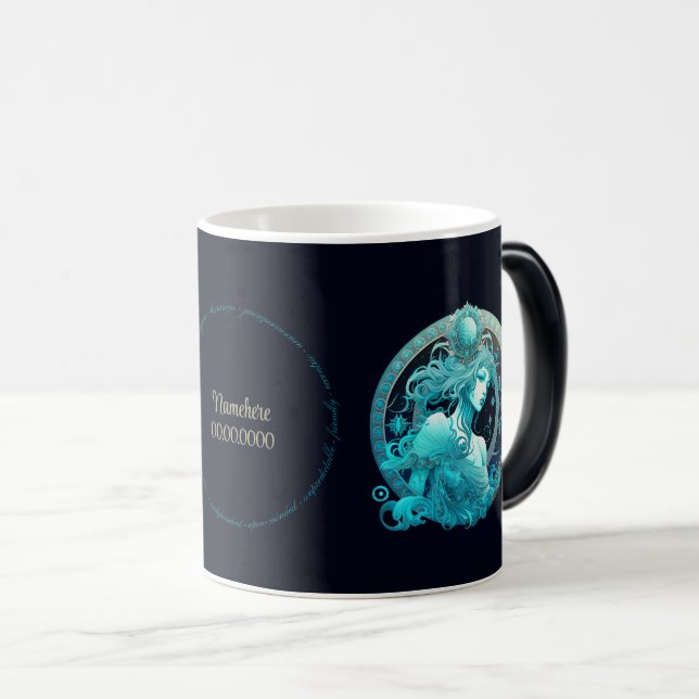 Taza Mágica Crea tu propio Aquarius Zodiac Celeste (Anverso derecho)