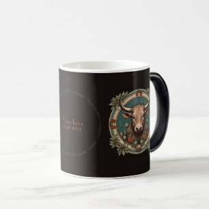 Taza Mágica Crea tu propio Art Nouveau Taurus Zodiac