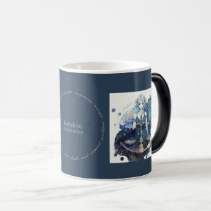 Taza Mágica Crea tu propio azul y Verde azulado libra zodiac