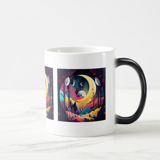Taza Mágica Crea tu propio bosque de luna creciente brillante (Derecha)