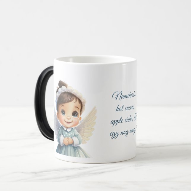 Taza Mágica Crea tu propio Brunette Navidades de nieve Angel B (Anverso izquierdo)