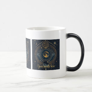 Taza Mágica Crea tu propio Celestial Lunar Azul y Oro