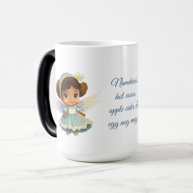 Taza Mágica Crea tu propio Chica Angel afroamericano (Anverso izquierdo)