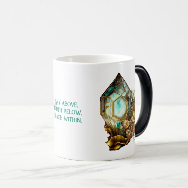 Taza Mágica Crea tu propio cristal de mariposa Steampunk (Anverso derecho)