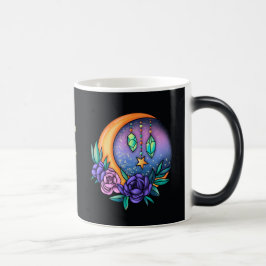 Taza Mágica Crea tu propio Cristales, Luna y Rosas.
