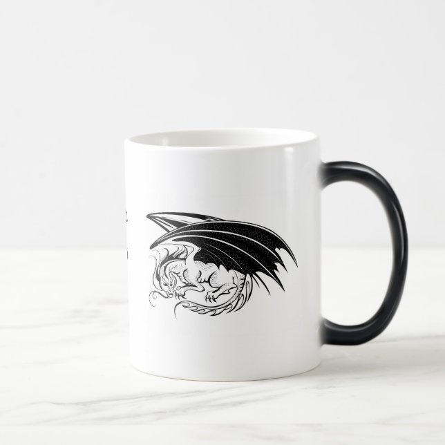 Taza Mágica Crea tu propio dragón negro (Derecha)
