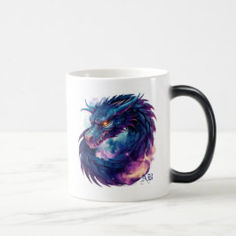 Taza Mágica Crea tu propio dragón púrpura místico