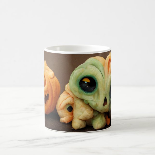 Taza Mágica Crea tu propio dúo de Monstruo de Halloween (Centro)