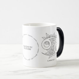 Taza Mágica Crea tu propio elegante cáncer de blanco y negro