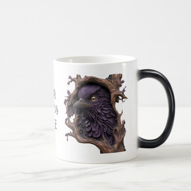 Taza Mágica Crea tu propio Faux Bois trenzado Black Raven (Derecha)