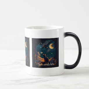 Taza Mágica Crea tu propio gato místico y escénico negro