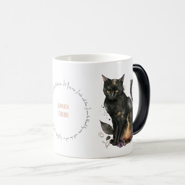 Taza Mágica Crea tu propio gato negro mágico (Anverso derecho)