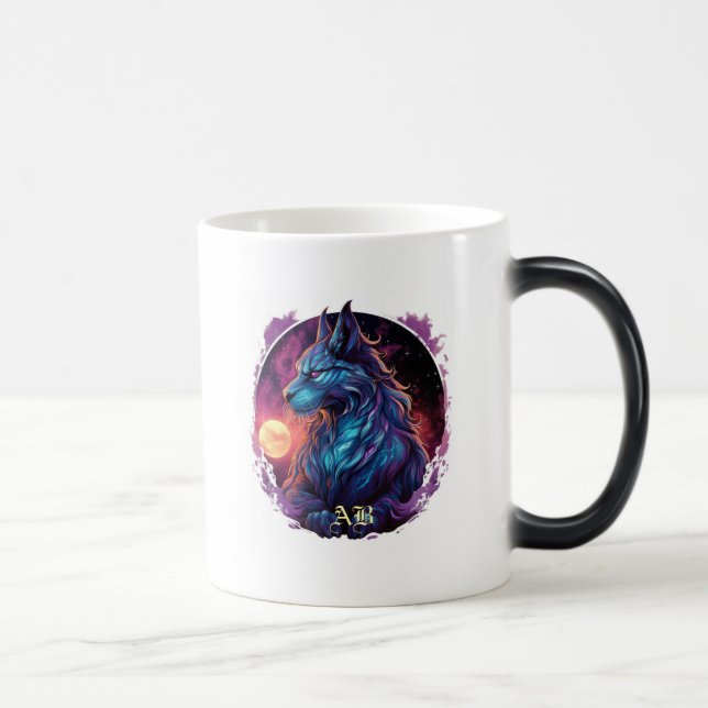 Taza Mágica Crea tu propio gato salvaje sith mítico (Derecha)