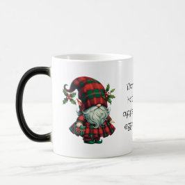 Taza Mágica Crea tu propio gnomo escocés de Navidad a cuadros