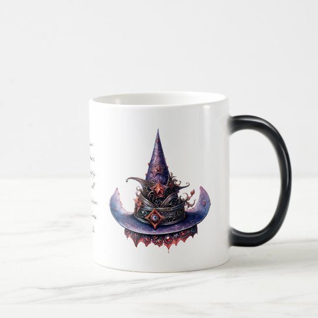 Taza Mágica Crea tu propio Gorra de brujas celestes Naranja pú (Derecha)