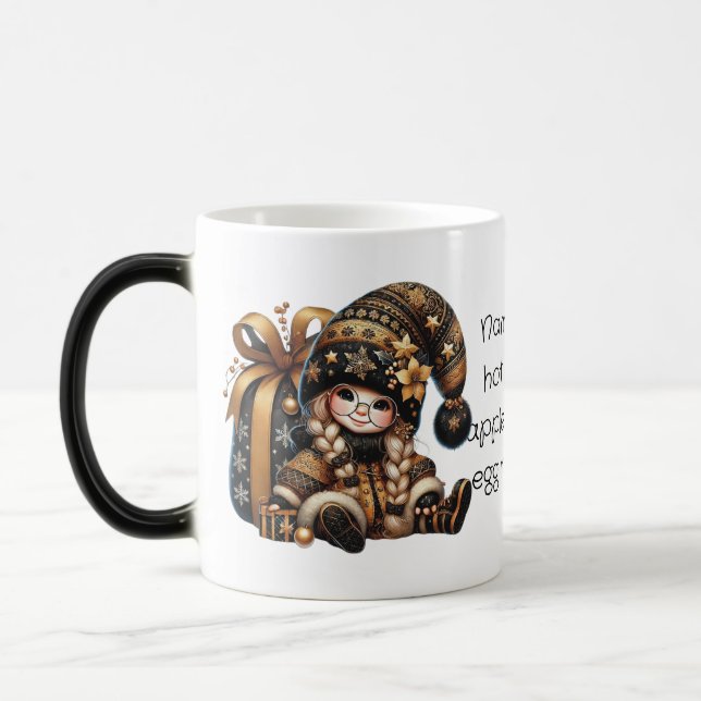 Taza Mágica Crea tu propio Navidad mágico Gnome Dack (Izquierda)