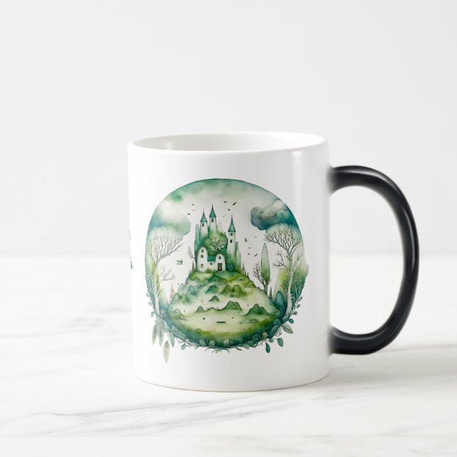 Taza Mágica Crea tu propio paisaje de castillo de fantasía ver (Derecha)