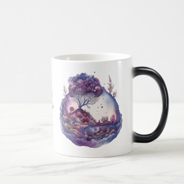 Taza Mágica Crea tu propio paisaje de fantasía púrpura (Derecha)