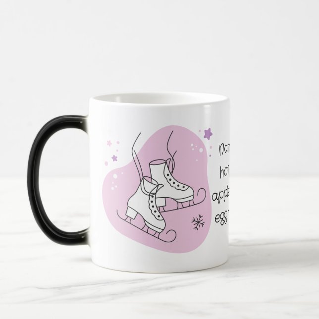Taza Mágica Crea tu propio patín de hielo estrellado Navidades (Izquierda)