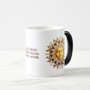 Taza Mágica Crea tu propio Sol Dorado Victoriano Steampunk