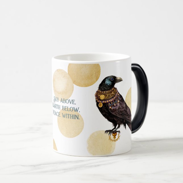 Taza Mágica Crea tu propio Steampunk Raven victoriano (Anverso derecho)