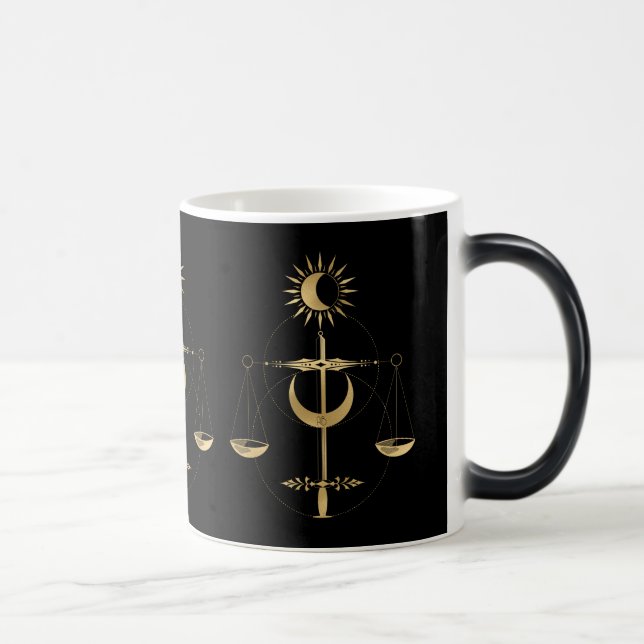 Taza Mágica Crea tu propio Tarot de Justicia Arcana Gold (Derecha)