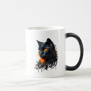 Taza Mágica Crea tu propio y feroz busto negro de gato