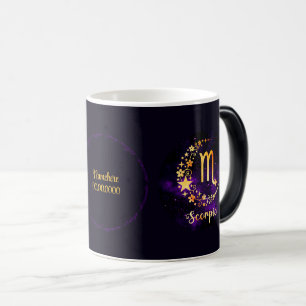 Taza Mágica Crea tu propio Zodiaco de Escorpio Celeste Púrpura