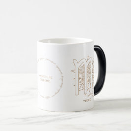 Taza Mágica Crea tu propio Zodiaco Virgo elegante en oro y bla