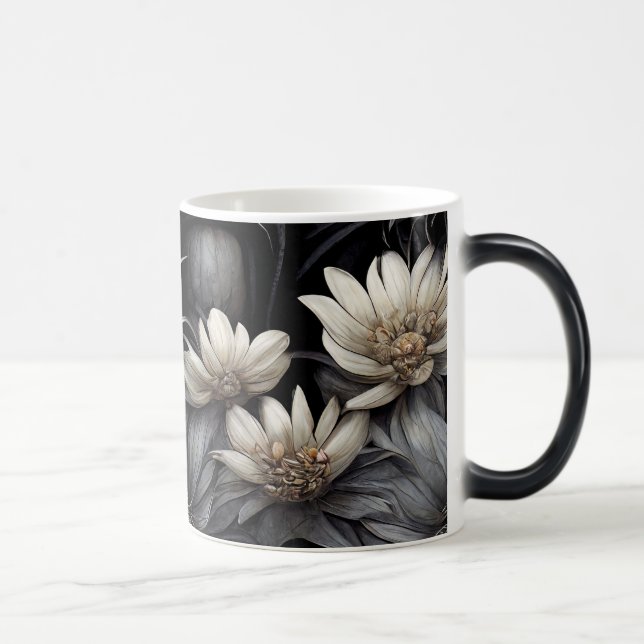Taza Mágica Crea tus propias flores góticas doradas (Derecha)